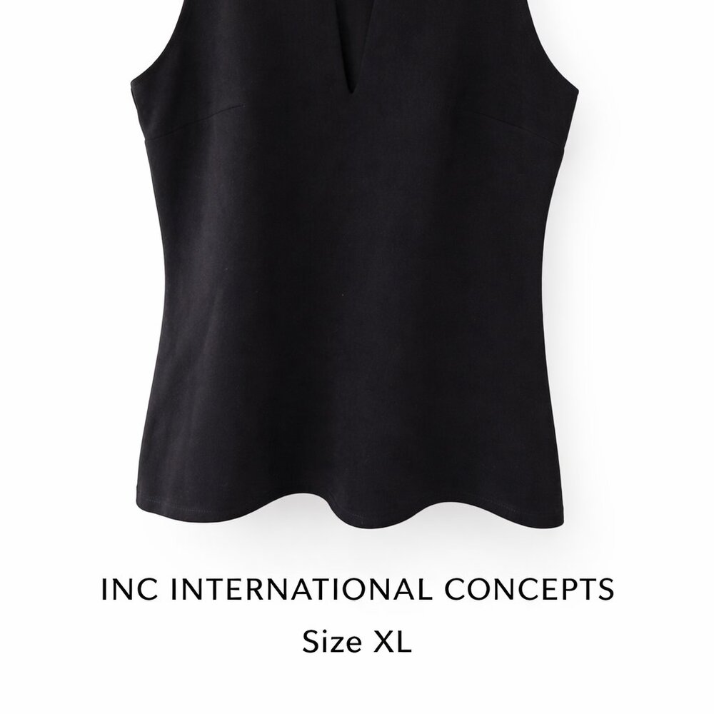 INC International Concepts Black Sleeveless Top – XL - Picture 2 of 8